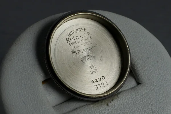 Rolex Rose Gold Oyster Precision Ref. 3121, caseback detail, source example 1