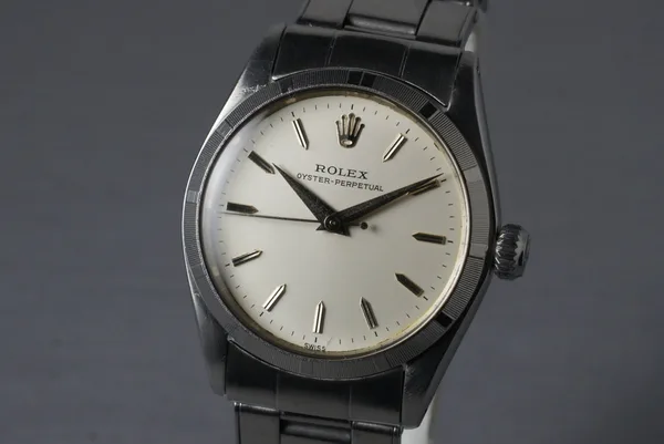 Rolex MidSize Oyster Perpetual Ref. 6549, three-quarter view, source example 1