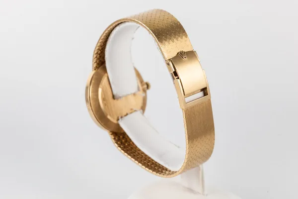 Rolex Cellini · yellow gold bracelet watch, caseback detail, source example 1