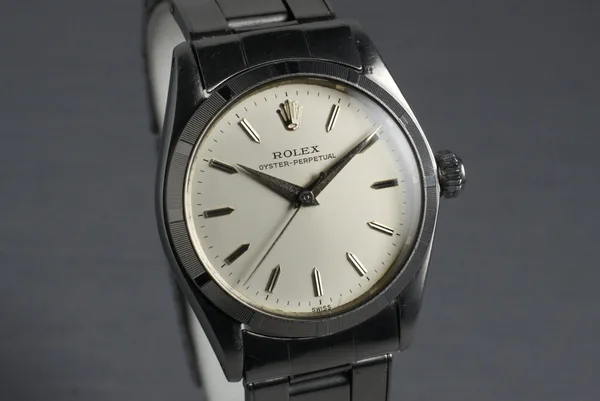 Rolex MidSize Oyster Perpetual Ref. 6549, three-quarter view, source example 1